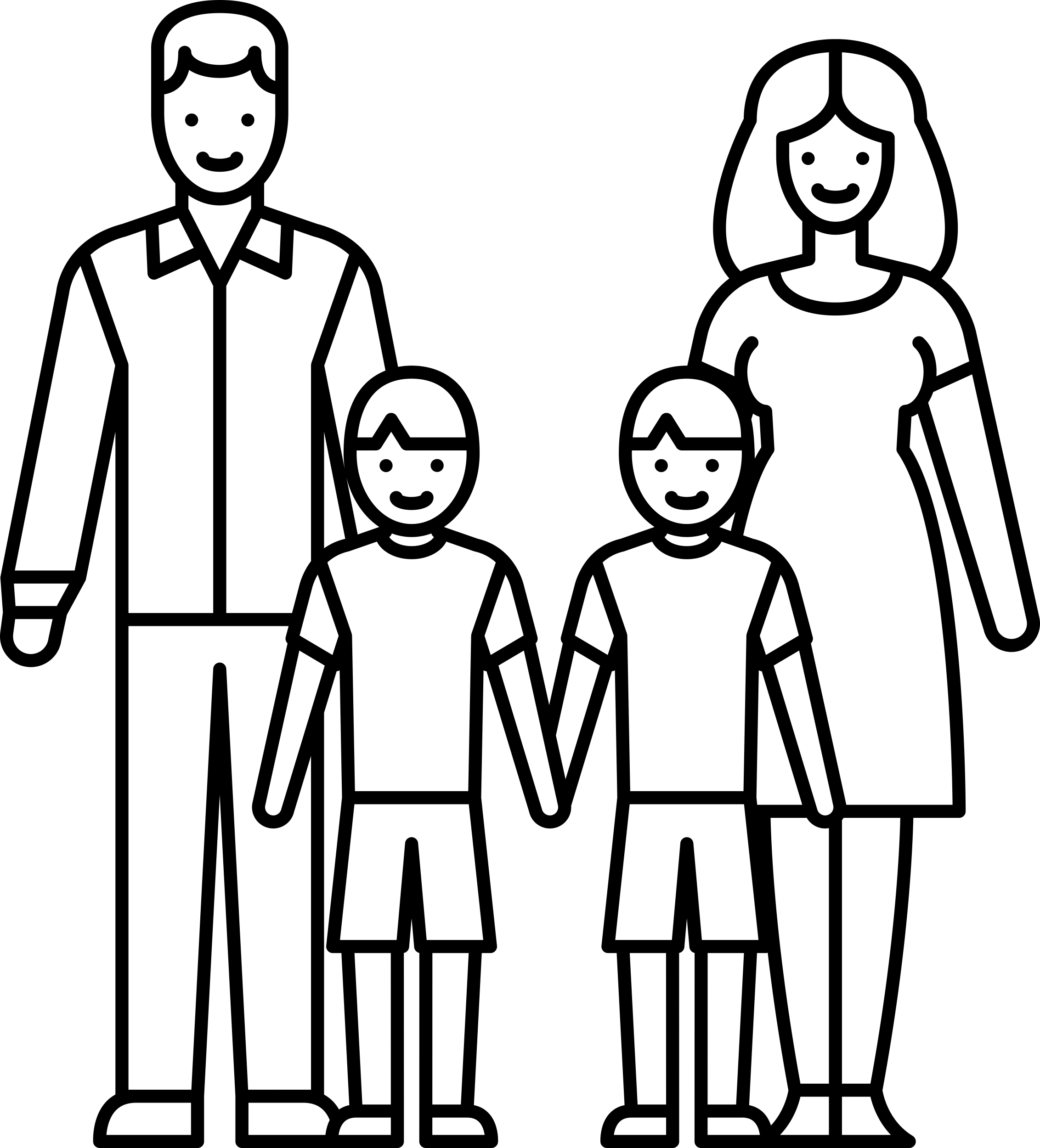 Married Couple With Twin Boys Contour Svg Vector Free Vectors